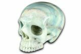 Realistic, Polished Chinese Amazonite Skull #378619-2